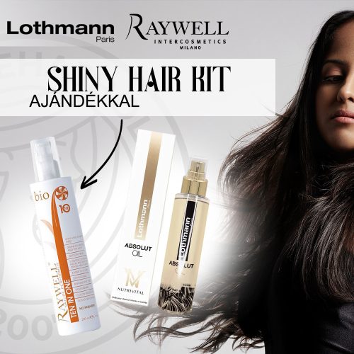 Shiny Hair Kit-Lothmann Paris Csodaolaj Ajándék Raywell BIO 10in1 Hajápolóval