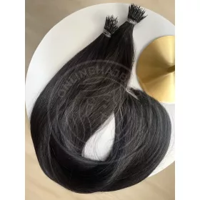   50cm, 50g, natúr, festetlen prémium haj.  Enyhén hullámos, tömörvégű 