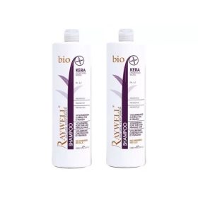   Raywell BIO KERA – Volumennövelő és dúsító sampon keratinnal 2x1000 ml, a második 30 % engedménnyel 