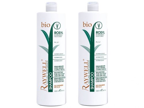 Raywell BIO ROSYL – Normalizáló sampon, zsíros fejbőrre és száraz hajra, 2x1000 ml a második 40 % engedménnyel