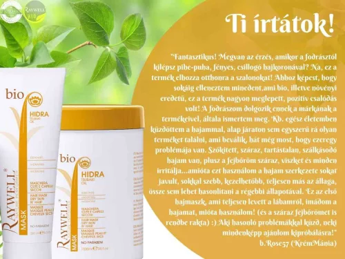 Raywell BIO HIDRA – maszk, száraz hajra és fejbőrre 250 ml 