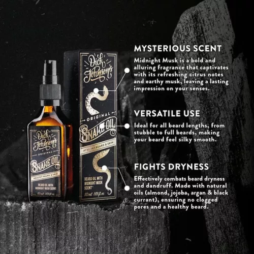 Dick Johnson Original Snake Oil Midnight Musk szakállolaj 50ml