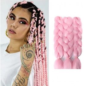 Kanekalon világos rózsaszín 160 g 2 m 