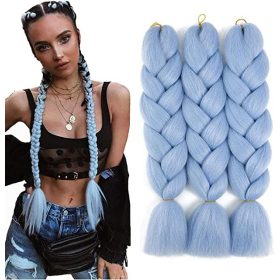 Jégkék Kanekalon haj