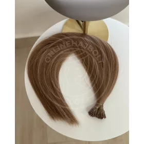 50cm, 100g, 6-os barna, prémium minőségű haj