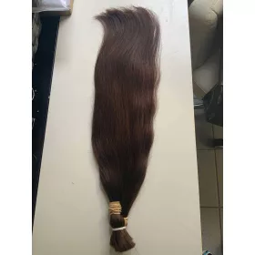   57-60 , 5-6 - os  natúr barna, jó minőségű haj hullámos vizesen 