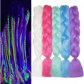 5db, 5 színű Kanekalon haj