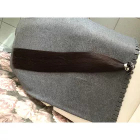   85cm, natúr, festetlen, prémium haj, nanogyűrűhöz tincsezve