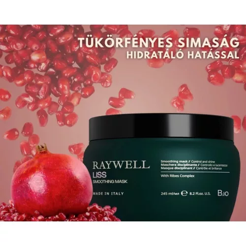 Bio Boma 250 ml sampon és  Boma balzsam :/Hajsimító kondicionáló 245 ml /Raywell B.IO LISS Smoothing – Simító és Fényfokozó Maszk /