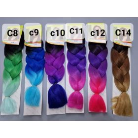 Választható színes ombre Kanekalon hajak