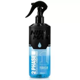   Nish Man 2 Phase szakáll és haj kondicionáló Keratin Complex 400ml