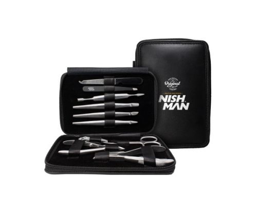 Nish Man Nail Tools - Silver manikür készlet (10 darabos)