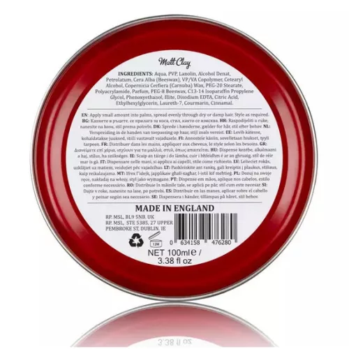 Dapper Dan Matt Clay hajformázó 100ml