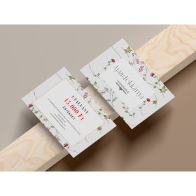 Virágos ajándékkártya