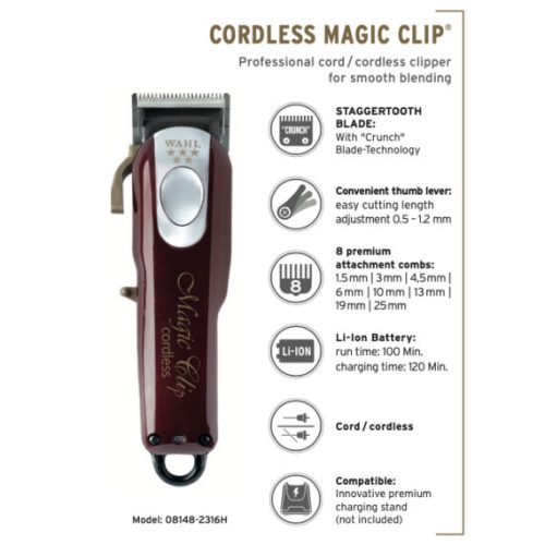 Wahl Magic Clip 5 Star vezeték nélküli hajvágó gép 08148-316H Akció