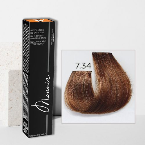 Mounir Revolution Permanent Hair Color, Gold Copper 7.34