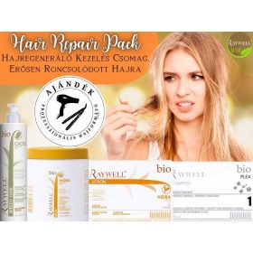   1 Erősen roncsolódott haj – Hajregeneráló kezelés csomag –  Ajándék hajformázó géppel